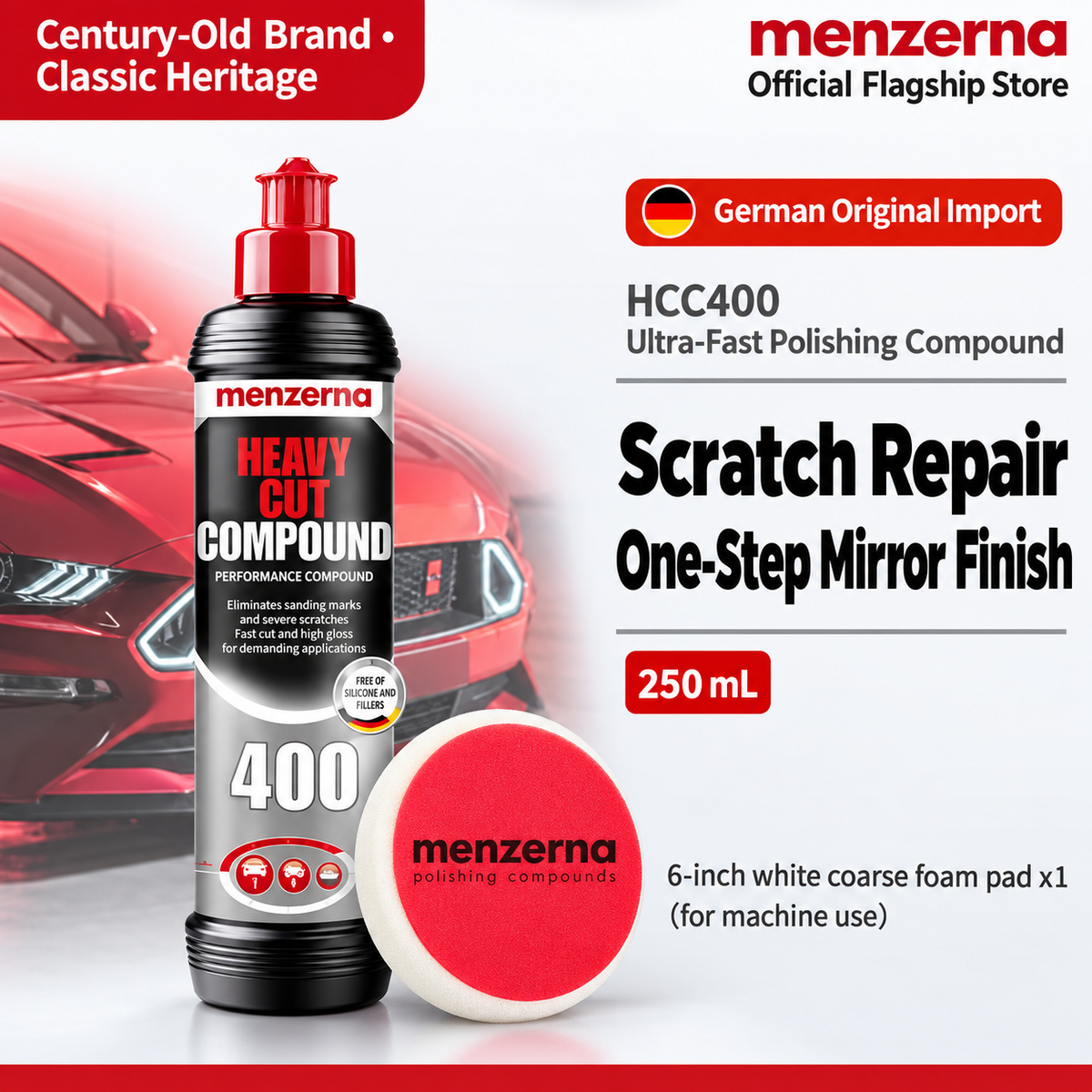 Menzerna Heavy Cut Compound – 1L/250 mL Car Polish