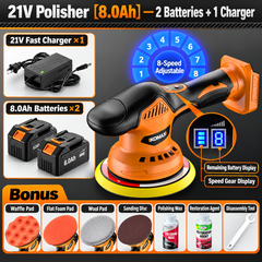 Cordless Car Polisher – 8-Speed-21V