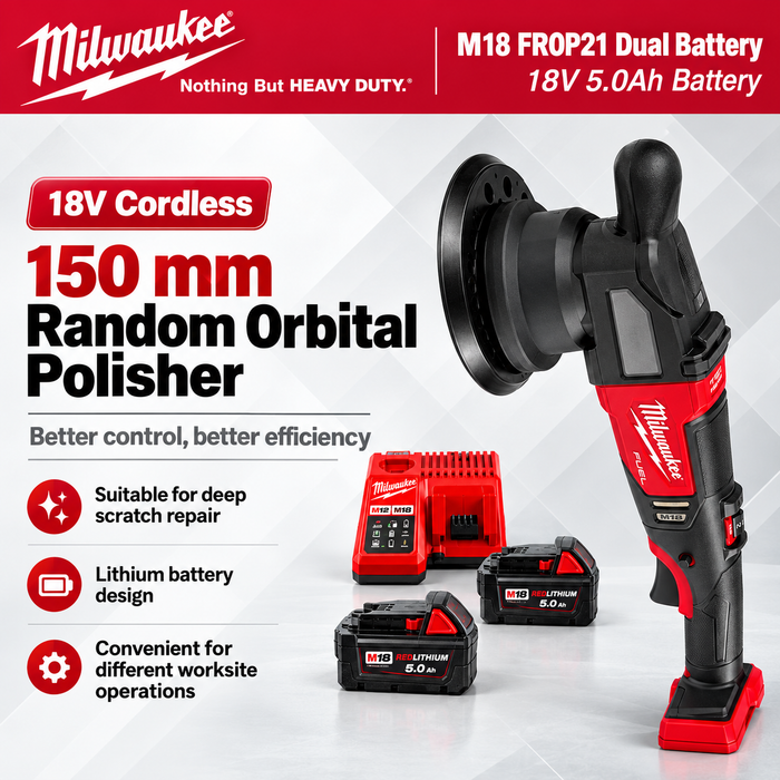 Milwaukee 150mm Cordless Polisher – 21mm Orbit